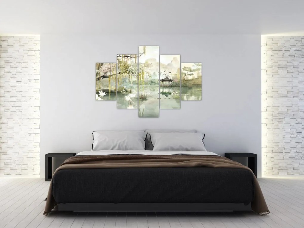 Obraz - Čínske jazero (150x105 cm)