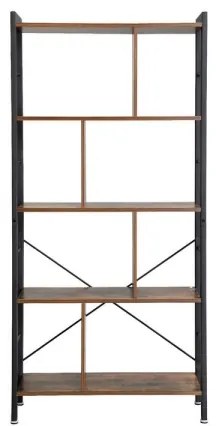 Knižnica NAVARO hnedá/čierna