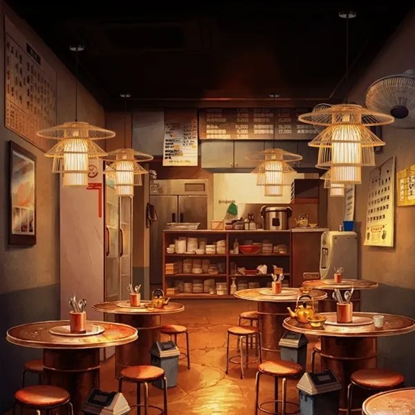 Immax 08255L - Luster na lanku PINCHOS 1xE27/40W/230V pr. 50 cm bambus