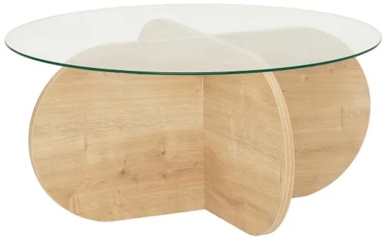 Konferenčný stolík BUBBLE 35x75 cm hnedá/číra