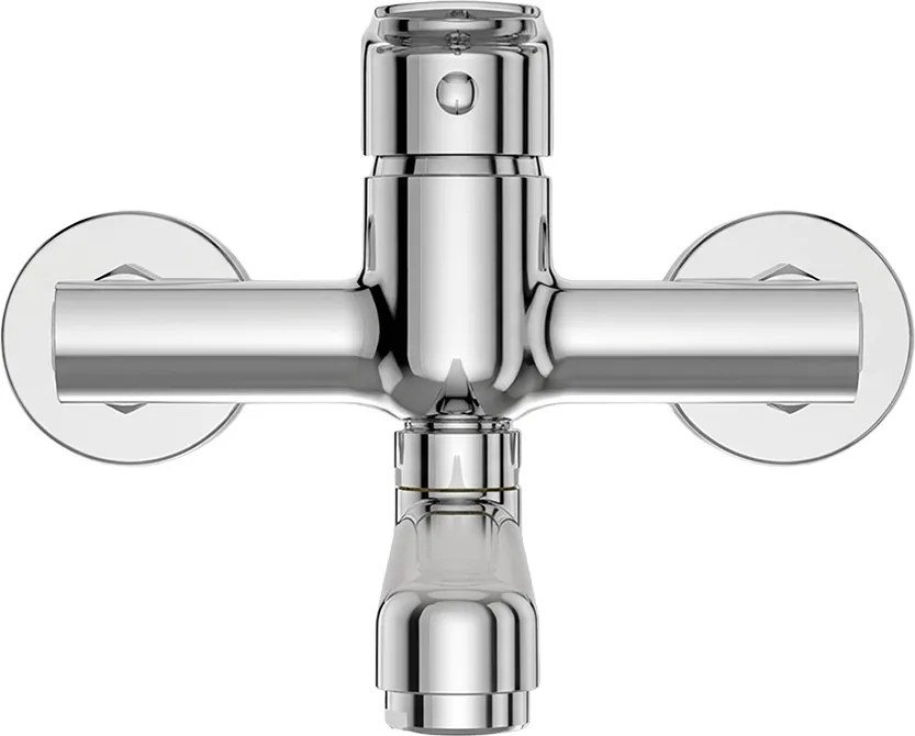 Mereo Pego, drezová nástenná batéria, 150 mm, s ramienkom plochým rovným 160 mm, chróm, MER-CB30202P