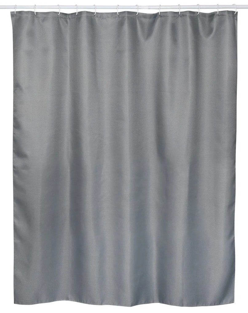 BISK Erga RIST, sprchový záves s háčikmi (12ks) 200x180 cm, šedá, ERG-08378