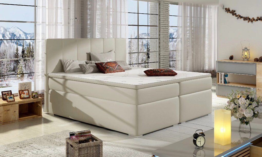 Moderná kontinentálna posteľ MAXIMO 180 x 200 Varianta: Sawana 21 - Sivý