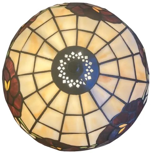 Tiffany stolná lampa WOOD ANTIQUE ROSE Ø25*56 1*E27