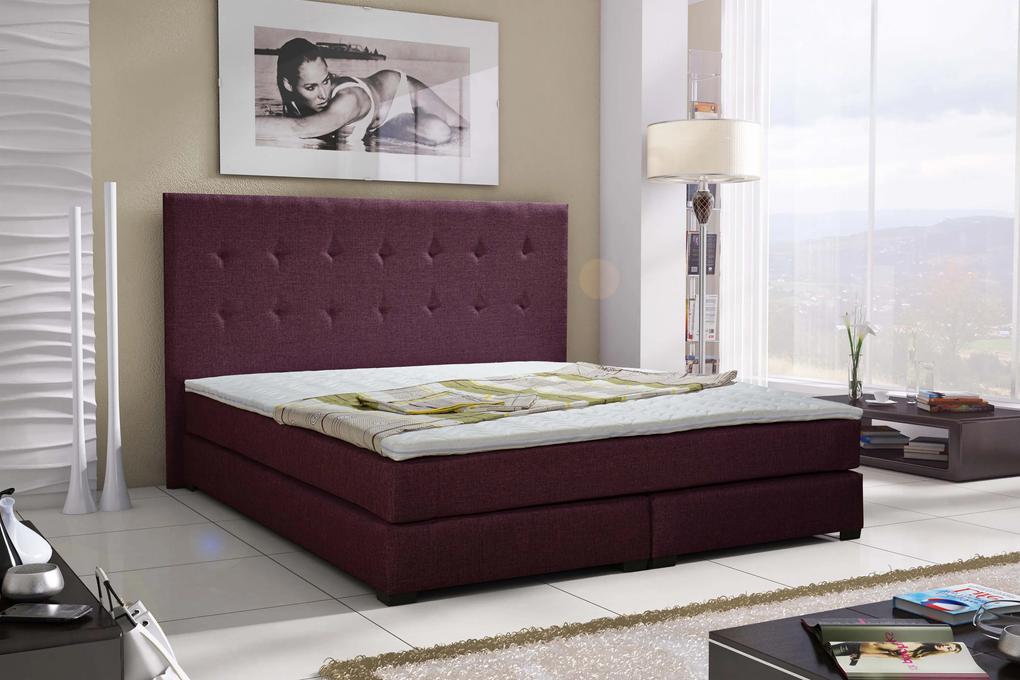 Manželská posteľ Boxspring 160 cm Caserta (biela) (s matracmi). Vlastná spoľahlivá doprava až k Vám domov. 616179