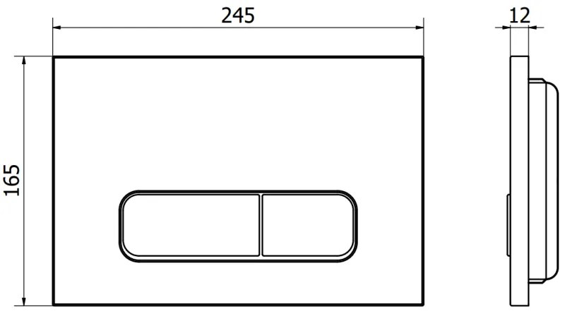 Mexen Fenix 02, splachovacie tlačidlo pre Mexen modul, čierna matná, 600203