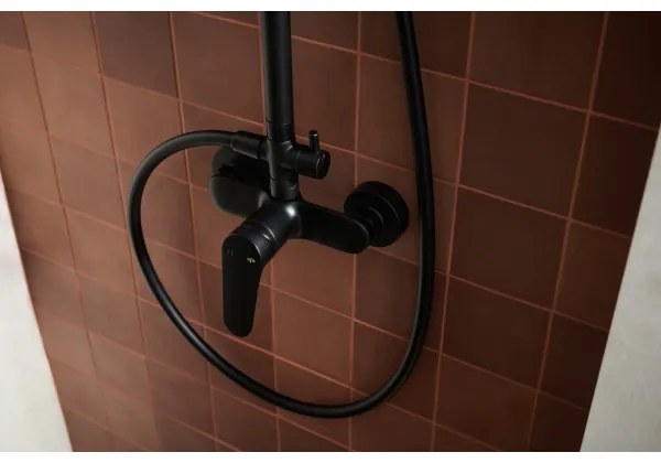 KFA Armatura 5556-910-81 - Sprchová sada s batériou OTAVA mosadz/matná čierna