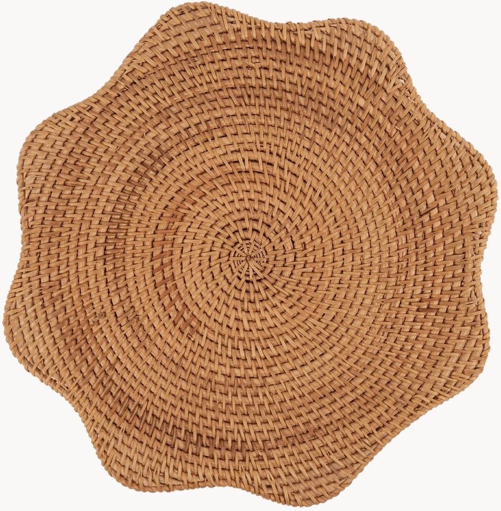 Ručne vyrobené ratanové prestieranie Scallop