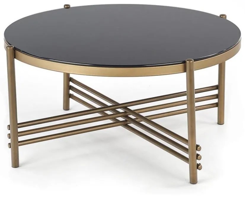 Konferenčný stolík ISMENA 41x80 cm zlatá/čierna