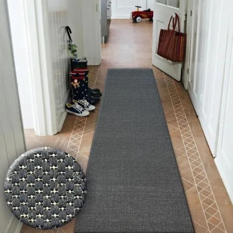 Behúň SISAL FLOORLUX model 20433 čierna HLADKÝ Veľkosť: 120 cm