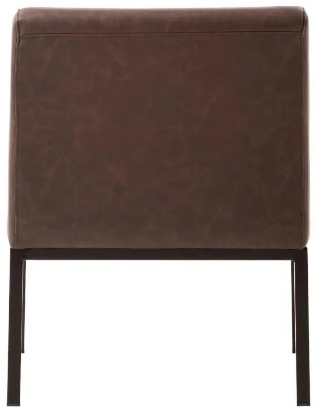furniture-nabytek.cz - Čalúnená stolička Wingston z umelej kože, hnedá – 69×61×94 cm