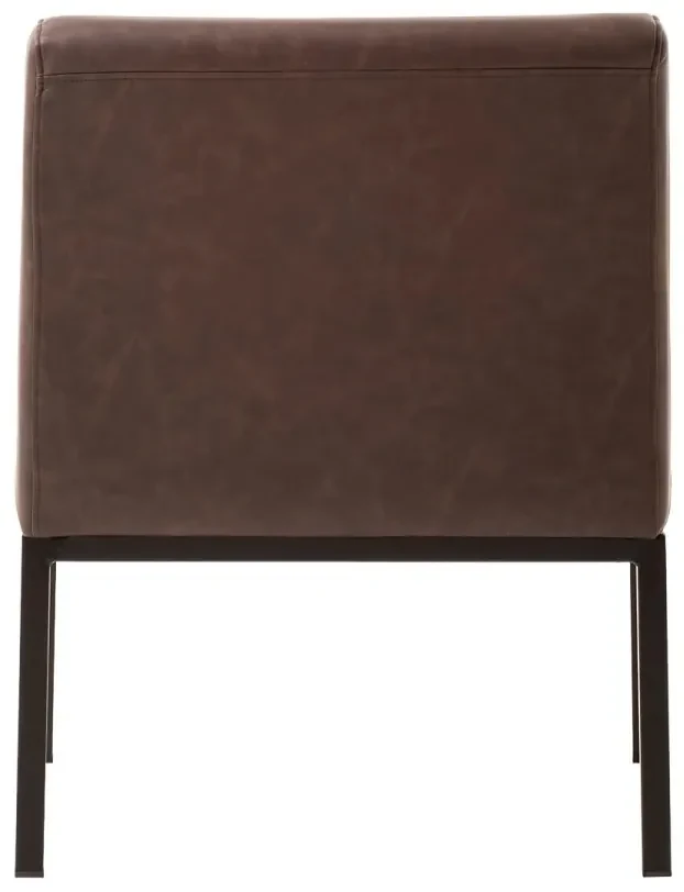 furniture-nabytek.cz - Čalúnená stolička Wingston z umelej kože, hnedá – 69×61×94 cm
