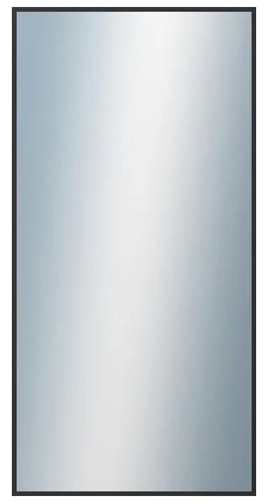DANTIK - Zrkadlo v rámu, rozmer s rámom 50x100 cm z lišty Hliník čierna (7003021)