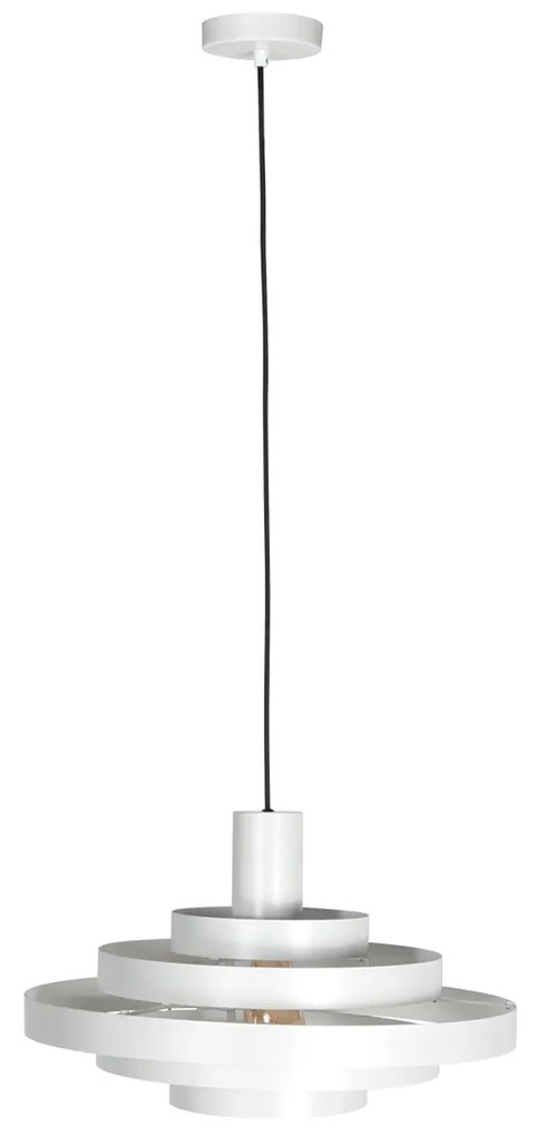 Retro závesná lampa biela okrúhla - Halo Cirque