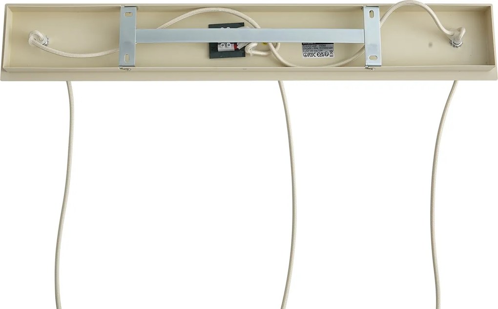 Škandinávske závesné svietidlo béžové s bielym sklom 3-svetlá - Wisp