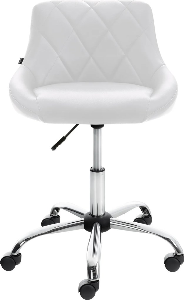 Pracovná stolička Lazio koženka - biela