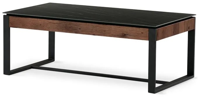 Autronic BONTEC Konferenčný stolík 121x61cm, spekaná keramika, mramor, AHG-285 BK Farba: Čierna