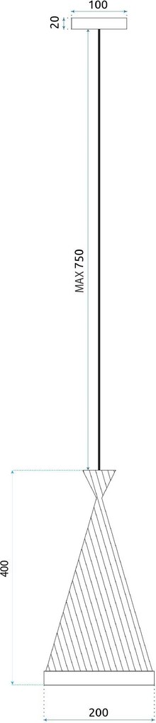 Toolight Toolight, závesné svietidlo 1xE27 APP1185-1CP, hnedá-čierna, OSW-01404