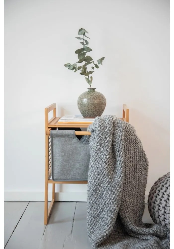 Bambusová nízka kúpeľňová skrinka v sivo-prírodnej farbe 40x56 cm Bahari - Wenko