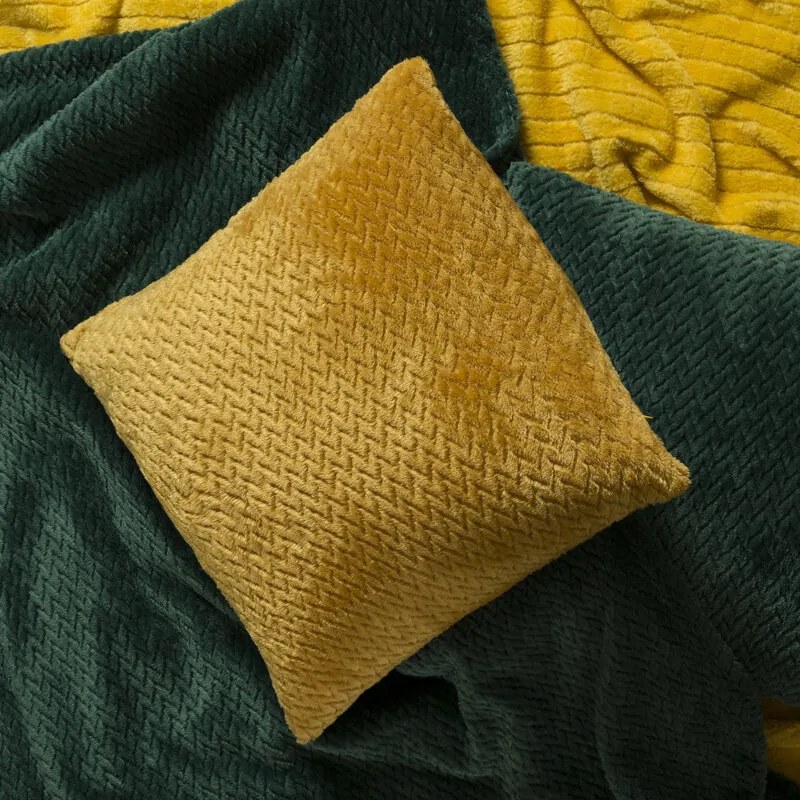EUROFIRANY Nadýchaná a veľmi mäkká prikrývka z mikroflísu 170 cm x 210 cm tmavozelená 100 % polyester Varianta: 352563