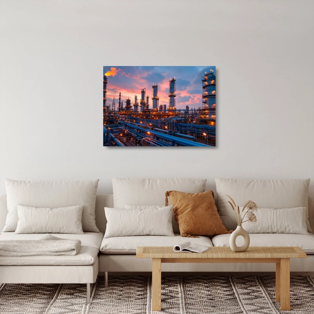 Sklenený obraz - Priemyselné preteky (70x50 cm)
