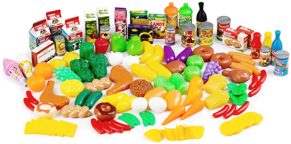 MULTISTORE Detská kuchynská sada potravín 120 ks – ovocie a zelenina