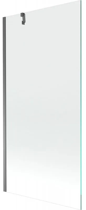 Mexen Next, 1-krídlová vaňová zástena 90 x 150 cm, 6mm číre sklo, grafitová, 895-090-000-00-00-95