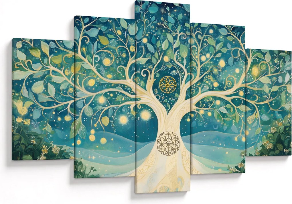 Obraz – Magický strom so špirálami (150x105 cm)