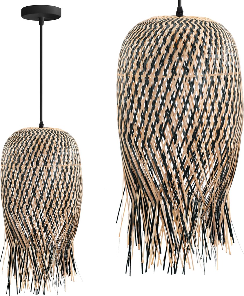 Toolight BOHO, stropné svietidlo 1xE27 APP1327-1CP, prírodná hnedá, OSW-05678