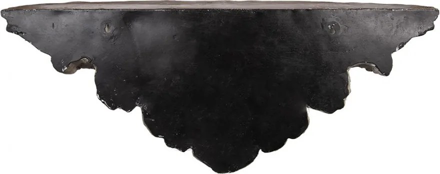 Hnedo-šedá nástenná dekoračná polica s ornamentmi Solangé - 73*21*29 cm