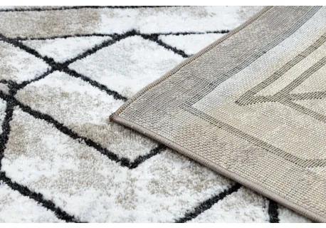 Moderný koberec COZY Tico, geometrický - Štrukturálny, dve vrstvy rúna, hnedá Veľkosť: 200x290 cm