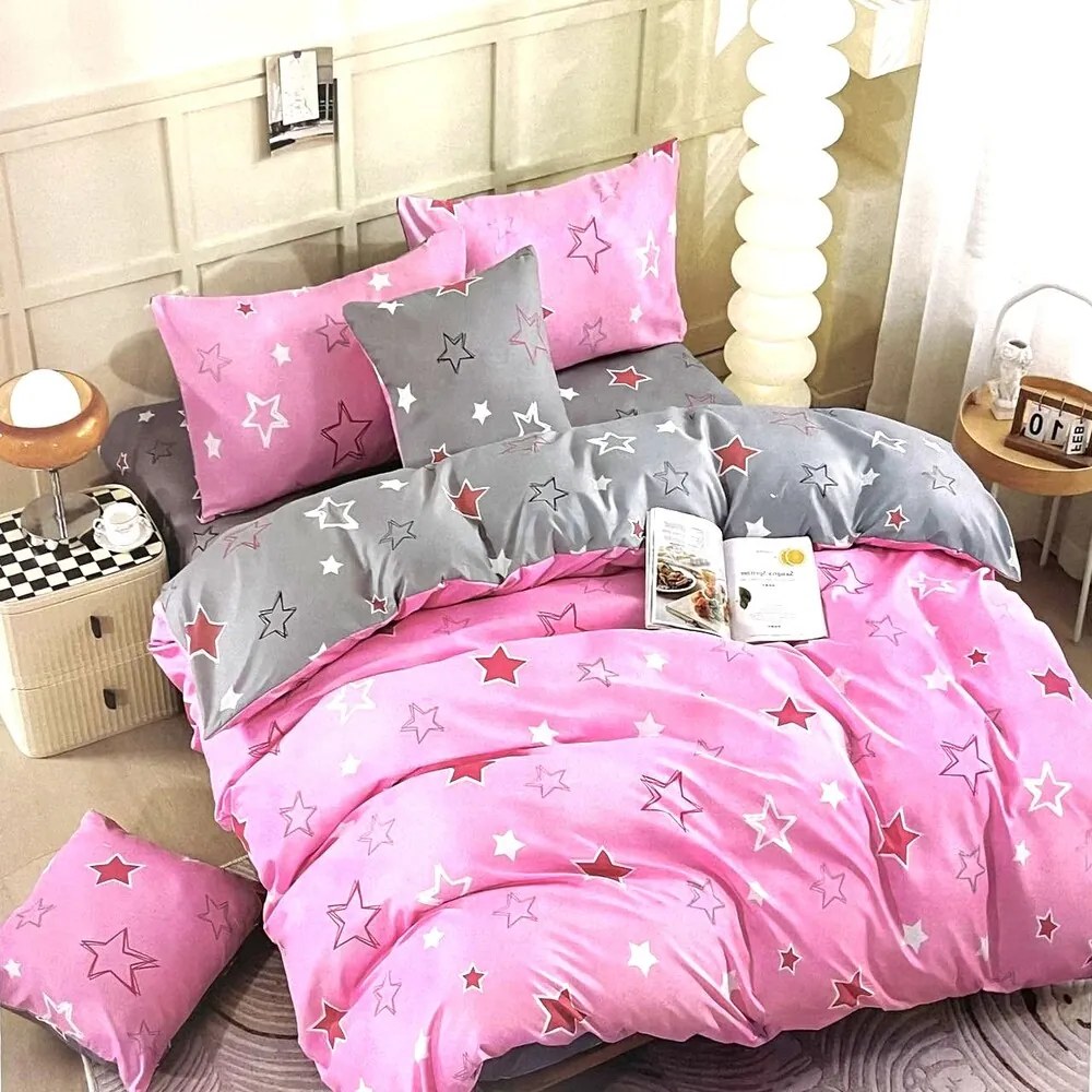 Obliečky STARLUX PINK 7 dielna sada 140x200 cm