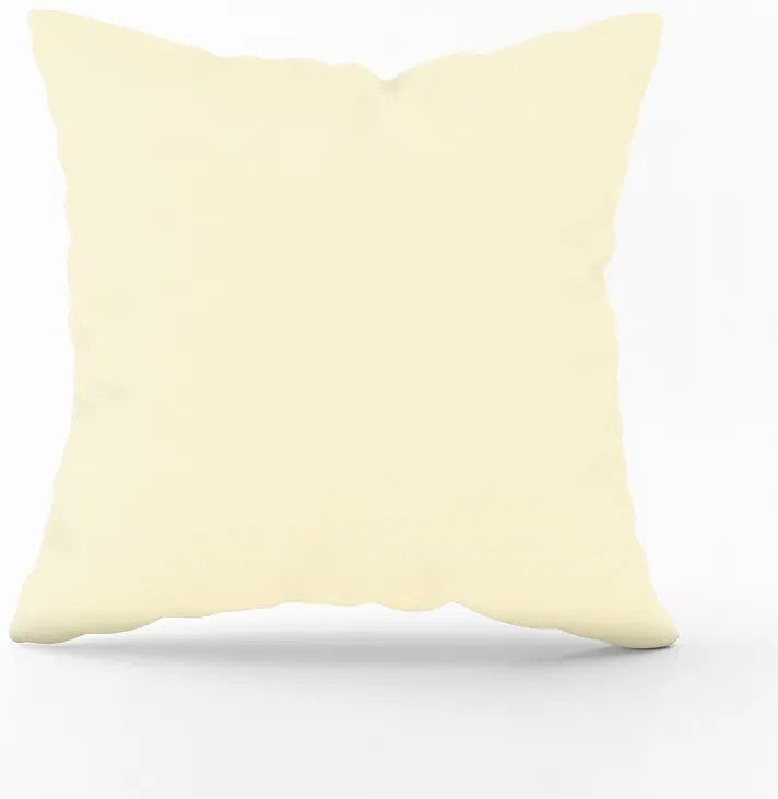 Bavlnená obliečka na vankúš - krémová Rozmer: 45 x 35 cm, Zapínanie: Gombíky