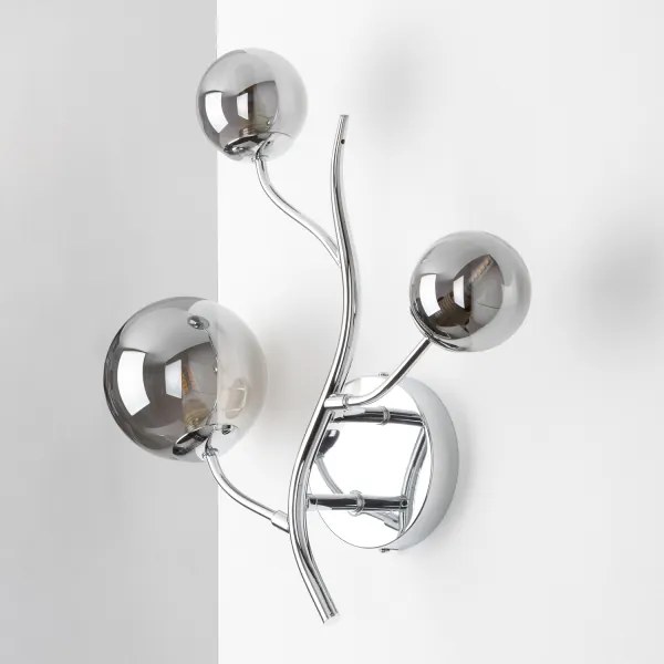 Brilagi - LED nástenné svietidlo MISTEL 3xG9/3W/230V čierny chróm/dymová