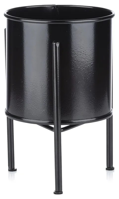 KOVOVÝ KVETINÁČ SO STOJANOM BLCK 19X13 CM ČIERNA