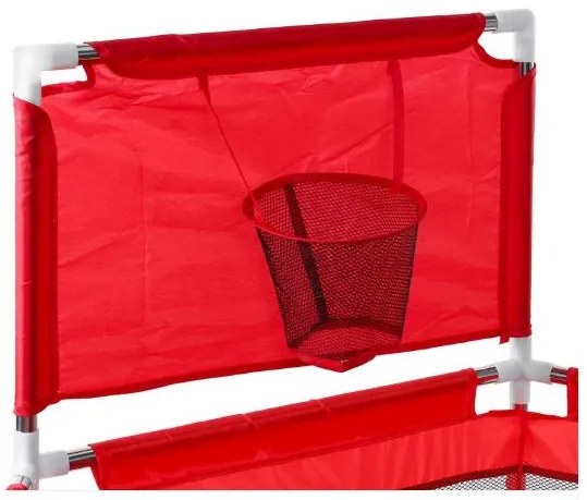 Bestent Ohrádka pre deti s loptičkami a košom 130x65x110cm RED