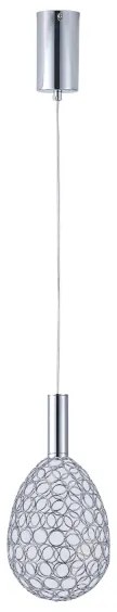 LED Luster na lanku LED/6,3W/230V 3000K lesklý chróm pr. 14 cm