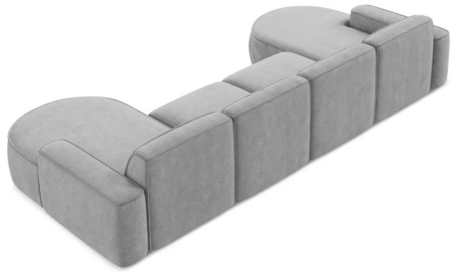 Svetlosivá ženilková rohová pohovka (do tvaru "U") Omao – Makamii