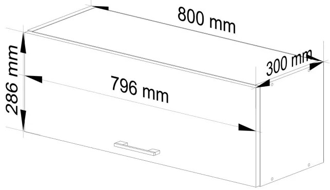 Horná kuchynská skrinka OLIWIA W80 G1 biela