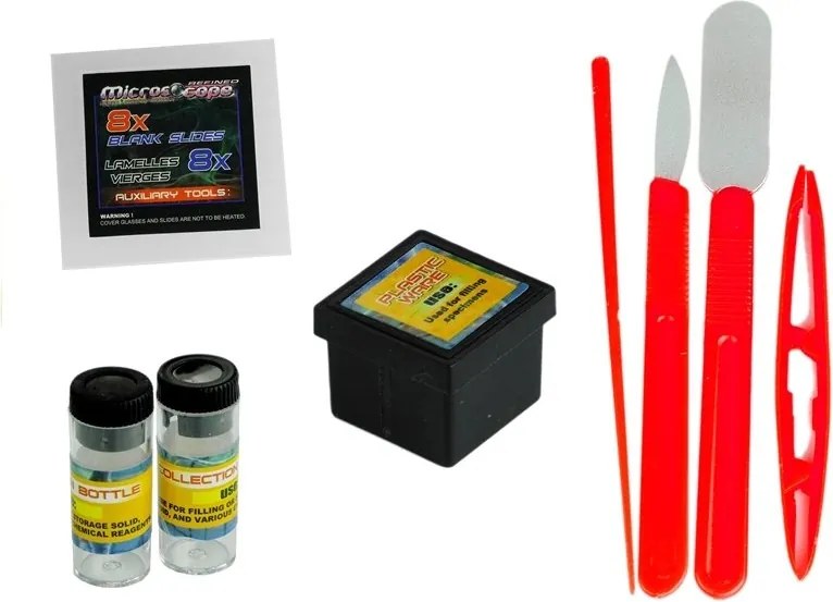 LEAN Toys Príslušenstvo pre detské mikroskopy 80x 200x 450x