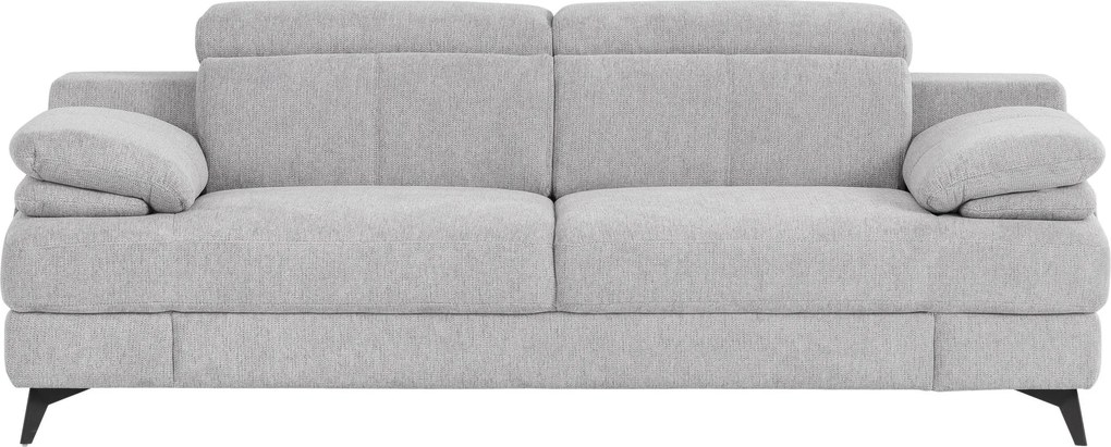 XXXLutz TROJMIESTNA POHOVKA, textil, strieborná Livetastic - Sedačky - 000552063716