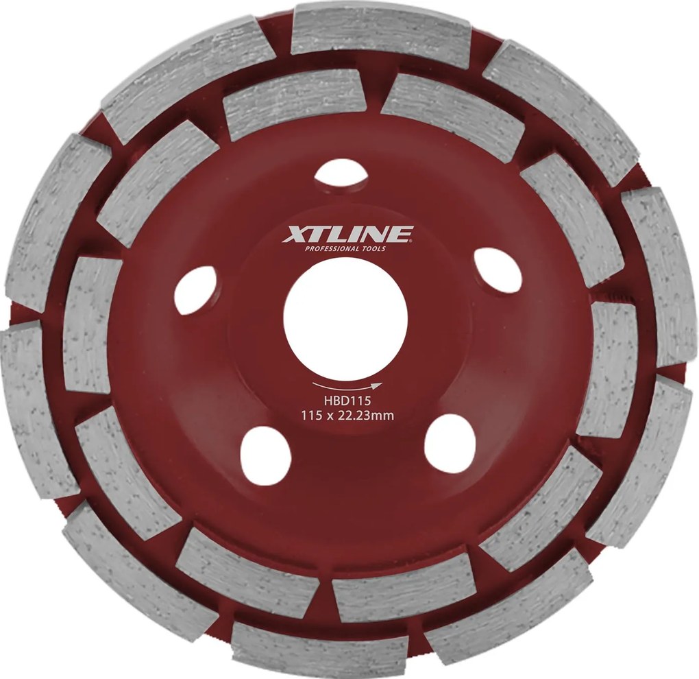 XTLINE Diamantový brúsny kotúč dvojradový | 125x5x22,2 mm