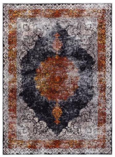 Dywany Łuszczów Kusový koberec Miro 51186.808 Rosette navy blue / copper - 160x220 cm
