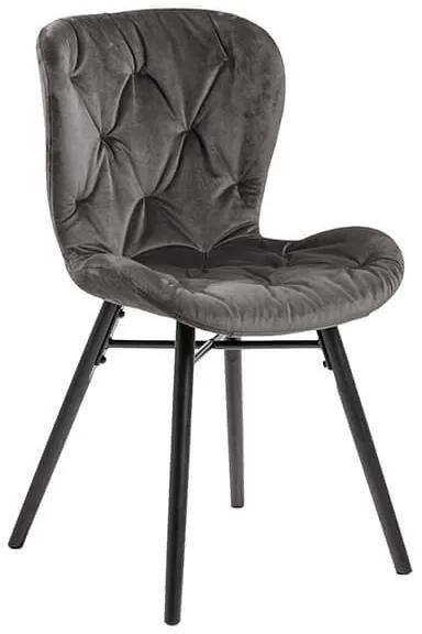 Batilda prešívaná jedálenská stolička tmavo sivá