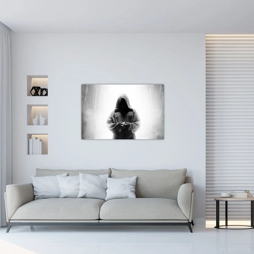 Obraz - Mních v kláštore (90x60 cm)