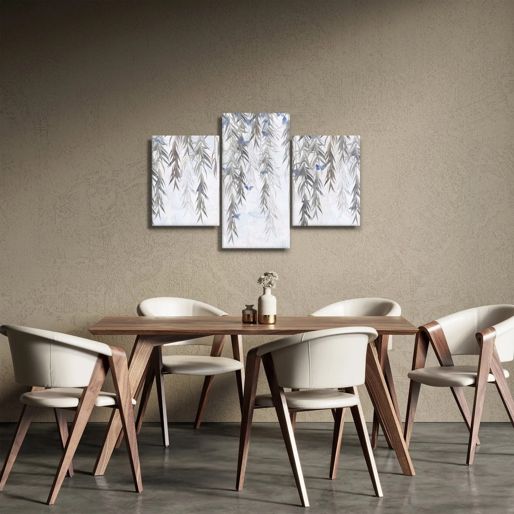Obraz - Vŕbové vetvičky s motýľmi (90x60 cm)