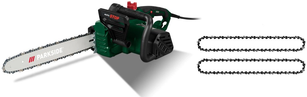 Parkside®  Elektrická reťazová píla Peks 2200 A1 + Náhradné pílové reťaze PEK 16 13 A1 – 16" – 1,3 mm, 2 kusy  (800010868)