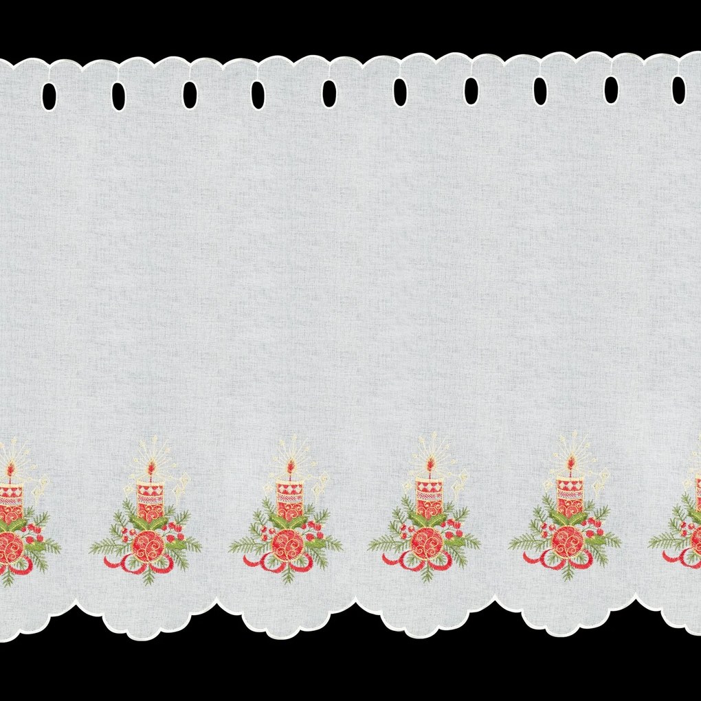 KRÁTKA ZÁCLONA NA PÚTKACH XMAS15 145X70 CM VZOROVANÁ