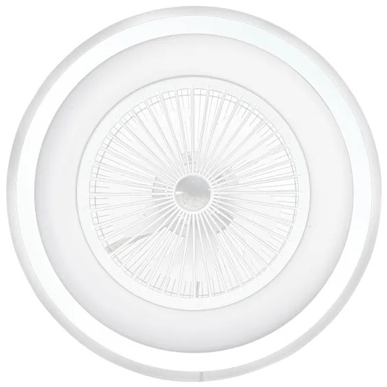 LED Stmievateľné stropné svietidlo s ventilátorom ZONDA LED/48W/230V biela + DO