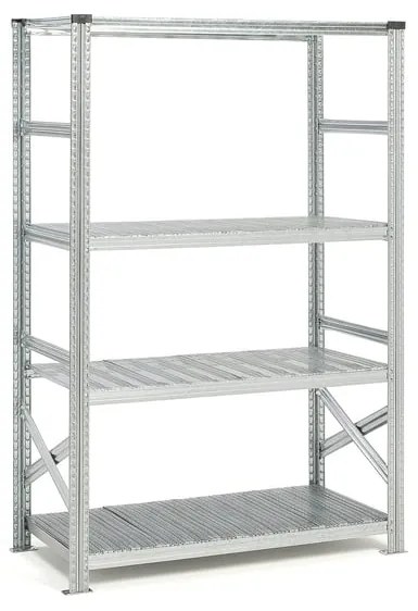 Kovový regál BLEND s vaničkou, základná sekcia, 1972x1200x600 mm
